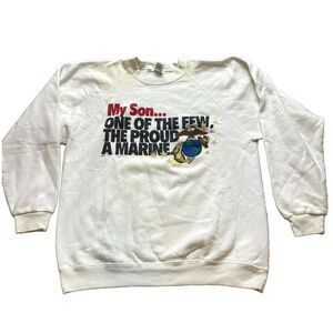 VTG My Son One Of The Few The Proud A Marine Sweatshirt‎ Adult Extra Large Mens